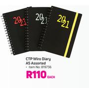 CTP Wiro Diary A5 Assorted-Each