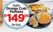 Quality Orange Crab Portions-Per Pack
