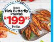 Queen Pink Butterfly Prawns-Per Box