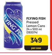 Flying Fish Pressed Lemon Cans-24 x 500ml Per Case