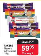 Bakers Biscuits (All Variants)-For Any 5 x 125g