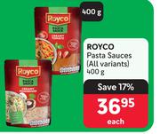 Royco Pasta Sauces (All Variants)-400g Each