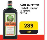 Jagermeister Herbal Liqueur-750ml Each