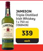 Jameson Triple Distilled Irish Whiskey-750ml Each