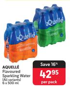 Aquelle Flavoured Sparkling Water (All Variants)-6 x 500ml Per Pack