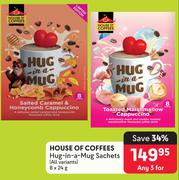 House Of Coffees Hug-In-A Mug Sachets (All Variants)-For Any 3 x 8 x 24g