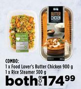 1x Food Lover's Butter Chicken 900g + 1x Rice Steamer 300g-For Both
