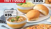 2 x Selected Soups 350ml & 2 x Rolls-Per Combo