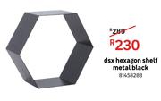 DSX Hexagon Shelf Metal Black 81458288