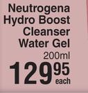 Neutrogena Hydro Boost Cleanser Water Gel-200ml Each