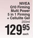 Nivea Q10 Firming Multi Power 5 In 1 Firming + Cellulite Gel-200ml Each