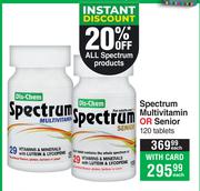Spectrum Multivitamin Or Senior 120 Tablets-Each