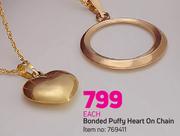 Bonded Puffy Heart On Chain-Each