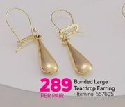 Bonded Large Teardrop Earring-Per Pair