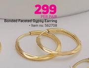 Bonded faceted Gypsy Earring-Per Pair