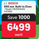 Bosch 600mm Built In Oven HBJ534ESOZ