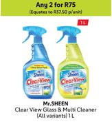 Mr.Sheen Clear View Glass & Multi Cleaner (All Variants)-For Any 2 x 1Ltr