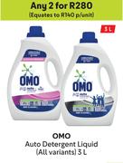 Omo Auto Detergent Liquid (All Variants)-For Any 2 x 3Ltr