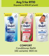 Comfort Conditioner Refill (All Variants)-For Any 3 x 800ml