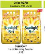 Sunlight Hand Washing Powder-For 2 x 5kg