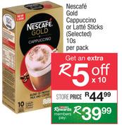 Nestle Gold Cappuccino Or Latte Sticks (Selected)-10s Per Pack