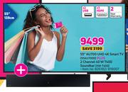 Samsung 55"(139cm) AU700 UHD 4K Smart TV 55AU7000 Plus 2 Channel 40W T400 Soundbar HW-T400