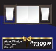 Alum Window Double Open 1800 x 600