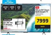 TCL 55" (139cm) Smart QLED Google TV 55C655