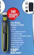 Philips 4 Piece One Blade Shaver 3 Click