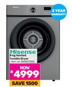 Hisense 8Kg Vented Tumble Dryer