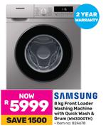 Samsung 8Kg Front Loader Washing Machine With Quick Wash & Drum WW3000TM
