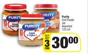 Purity 2nd Foods Jar Assorted-For Any 3 x 125ml