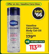 Vaseline Cera Glow Body Gel Oil-200ml