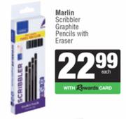 Marlin Scribbler Graphite Pencils With Eraser