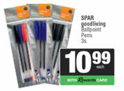 Spar Good Living Ballpoint Pens-3s