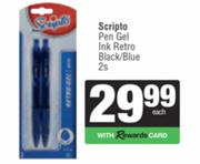 Scripto Pine Gel Ink Retro Black/Blue-2s
