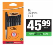 Bic Clic Pens 4 + 3