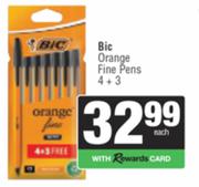 Bic Orange Fine Pens 4 + 3
