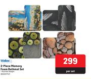Waltex 2 Piece Memory Foam Bathmat Set-Per Set