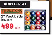 Thurstons 2" Pool Balls-Each