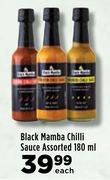 Black Mamba Chilli Sauce Assorted-180ml Each