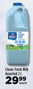 Clover Fresh Milk Assorted-2L Each
