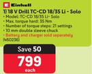 Einhell 18V Drill RC-CD 18/35 Li-Solo