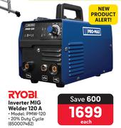 Ryobi Inverter MIG Welder 120A PMW-120