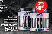NPL Blackout Pre Workout Assorted-400g Each