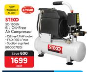 Steco 6L Oil Free Air Compressor SC-1506N
