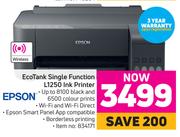 Epson EcoTank Single Function L1250 Ink Printer