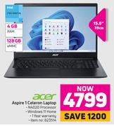 Acer 15.6" (39cm) Aspire 1 Celeron Laptop