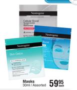 Neutrogena Hydrogel Masks Assorted-30ml Each