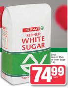 Spar Refined White Or Brown Sugar-5Kg Each